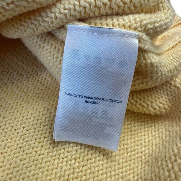 Land's End Women's Preppy Coastal Butter Yellow Knit V Neck Vest, XL - Picture 5 of 7